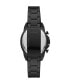 ფოტო #2 პროდუქტის Men's Bronson Chronograph Black Stainless Steel Bracelet Watch 44mm