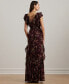 Фото #2 товара Women's Ruffled A-Line Gown