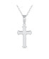 ფოტო #5 პროდუქტის Simple Christian Catholic Religious Jewelry Passion Jesus Crucifix Cross Necklace Pendant For Women Sterling Silver 18" Chain