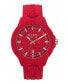 Men's 3 Hand Date Quartz Tokyo Red Silicone Watch, 43mm