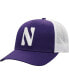 ფოტო #1 პროდუქტის Men's Purple and White Northwestern Wildcats Trucker Snapback Hat