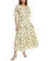 O.P.T. Ruby Linen-Blend Midi Dress Women's White Xs