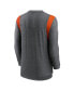Фото #2 товара Men's Charcoal Cleveland Browns Sideline Tonal Logo Performance Player Long Sleeve T-shirt