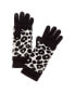 Фото #1 товара Hannah Rose Leopard Double-Faced Jacquard 3-In-1 Cashmere Tech Gloves Women's