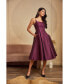 Mikado Square-Neck Fit & Flare Midi Dress Pinot Noir, 4 - фото #5