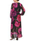 Фото #2 товара Платье SL Fashions Maxi с принтом и завязкой на пояс.