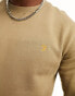 Farah tim sweatshirt in beige