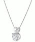 Фото #4 товара Macy's diamond Solitaire 18" Pendant Necklace (1 ct. t.w.) in 14k White Gold