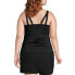 Plus Size Adjustable V-neck Underwire Tankini Swimsuit Top