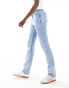 Фото #10 товара In The Style Tall straight leg jeans in light blue wash