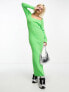 Фото #1 товара Daisy Street knit maxi dress with square neck in soft green