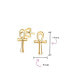 ფოტო #4 პროდუქტის Minimalist Petite Delicate Religious Symbol of Life Egyptian Ankh Cross Stud Earrings For Women For Men 14k Gold 2.5 Microns Vermeil Sterling Silver