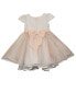 ფოტო #2 პროდუქტის Baby Girls Fit-and-Flare Satin and Tulle Dress