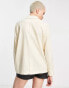 Noisy May Petite oversized blazer in cream