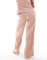 Фото #6 товара ASOS DESIGN relaxed wide leg tailored trouser in pink brushed stripe co-ord