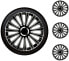Фото #3 товара Petex LeMans Pro RB543514 Wheel Trims 14 Inch Double-Lacquered ABS Plastic in Box Black - Set of 4