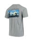 Фото #4 товара Men's Gray Air Force Falcons Team Comfort Colors Campus Scenery T-shirt
