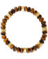 Браслет Esquire Tiger Eye Bead Stretch in Gold-Plated Silver