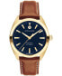 ფოტო #1 პროდუქტის Men's Heritage Datron Swiss Automatic Cognac Genuine Leather Strap Watch 40mm