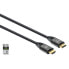 Manhattan HDMI Cable with Ethernet - 8K@60Hz (Ultra High Speed) - 3m (Braided) - Male to Male - Black - 4K@120Hz - Ultra HD 4k x 2k - Fully Shielded - Gold Plated Contacts - Lifetime Warranty - Polybag - 3 m - HDMI Type A (Standard) - HDMI Type A (Standard) - 48 Gb