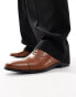 Фото #2 товара ASOS DESIGN oxford shoes in tan leather with toe cap