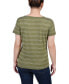 ფოტო #2 პროდუქტის Women's Short Sleeve Tie Front Top