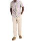 Фото #3 товара Men's Classic-Fit Striped Short-Sleeve Oxford Shirt