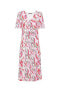 Фото #1 товара Women's Short Sleeve Allover Floral Print Midi Dress