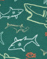 Фото #12 товара Kid 4-Piece Shark-Print Pajamas Set 12