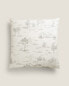 Toile de jouy pillowcase