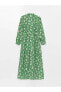 Фото #7 товара Платье длинное с воротником с принтом LC Waikiki Kadın Gömlek Yaka Desenli Uzun Kollu Elbise