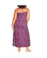 Фото #3 товара Womens Plus size Lace Trim Maxi Sleep Dress - purple