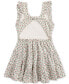 ფოტო #2 პროდუქტის Toddler and Little Girls Floral Ruffled Cotton Jersey Dress