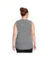 Фото #2 товара Plus Size Moisture Wicking UPF Sun Curved Hem Tunic Tank Top