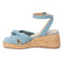 BEACH by Matisse Ibiza Espadrille Wedge Womens Blue Casual Sandals IBIZA-611