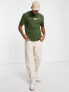 ASOS DESIGN t-shirt in khaki with outdoors front print