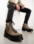 Walk London Element hiker boots in beige suede