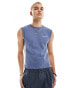 Фото #1 товара COLLUSION side stripe muscle fit vest in blue