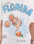 Reclaimed Vintage unisex Florida oranges t-shirt in white