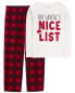 Kid 2-Piece Buffalo Check Fleece Pajamas 8