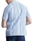 Фото #3 товара Men's Sinap Striped Short Sleeve Button-Front Camp Shirt