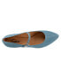 Фото #8 товара Trotters Hester T2007-433 Womens Blue Leather Mary Jane Flats Shoes