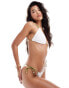 Фото #4 товара Miss Selfridge contrast strap bikini top in cream