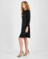 Фото #3 товара Women's Metallic-Knit Flared Dress