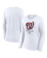 Women's White Washington Nationals Long Sleeve T-shirt