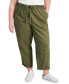 Plus Size High-Rise Cuffed Twill Pants