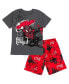 ფოტო #1 პროდუქტის Toddler Boys Spider-Man T-Shirt and French Terry Shorts Outfit Set to (12 Months - 18-20)