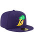 Фото #2 товара Men's Purple Los Angeles Lakers Icon 59FIFTY Fitted Hat
