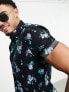 Фото #1 товара ASOS DESIGN stretch skinny shirt in black and blue floral print