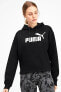 Фото #1 товара ESS Cropped Logo Hoodie T Siyah Kadın Sweatshirt